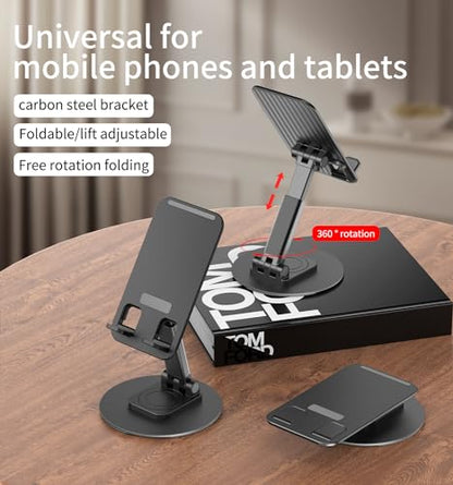 360° Rotating Cell Phone Stand for Desk - size: K39B-Black