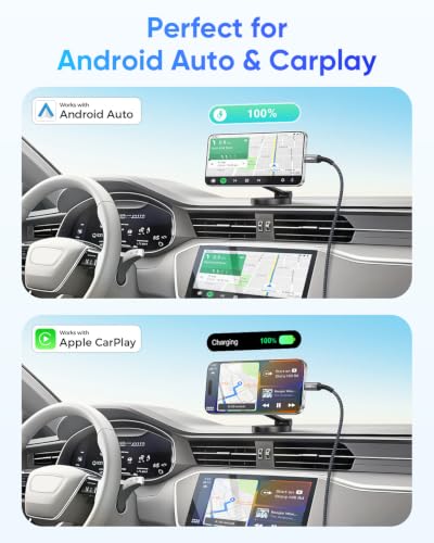 SUNGUY 10Gbps Android Auto USB C Cable, 1.5FT 3A USB 3.1 Gen 2 Fast Charge & Data Transfer USB C CarPlay Cable, Compatible with iPhone 17/16/15 Pro Max, Samsung T7, Galaxy S23 S22 Ultra Note 20, SSD - color: Grey, size: 1.5ft