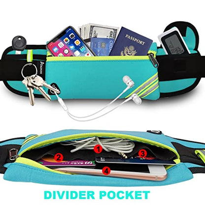 AIKENDO Slim Running Belt Fanny Pack Waist Bag Running Phone Holder - color: Blue