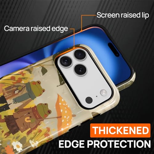 Magnetic for iPhone 17 Pro Max Case,[Compatible with Magsafe] Dual Layer Protective Heavy Duty Shockproof Rugged Drop Protection Bumper Hybrid Case - Rain Frog and Toad - color: Rain Frog and Toad, size: iPhone 17 Pro Max