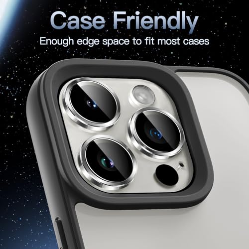 JETech Camera Lens Protector for iPhone 15 Pro/15 Pro Max, White, 1 Set - color: White