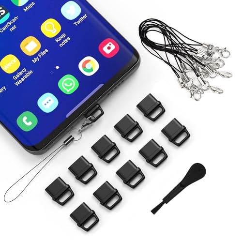 10X USB C Anti Dust Plug, USB Type C Dustproof Cover Protector Port Cover Easy-Grip Tab Lanyard for iPhone 18 Pro/Max/17/17 Pro/17 Pro Max/16 15 Pro Max, Samsung Galaxy S26 S25-S21,All USB C Devices - size: For Type C(3 in 1)