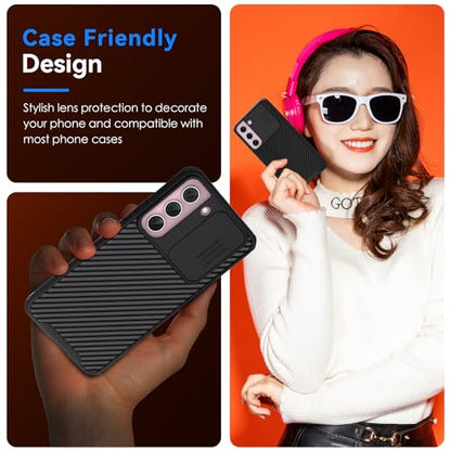 CloudValley [3 Pcs for Samsung Galaxy S24 / S23 / S23 Plus Camera Lens Protector, 9H Tempered Glass Individual Lens Screen Protective Ring 5G, Clear - color: Clear