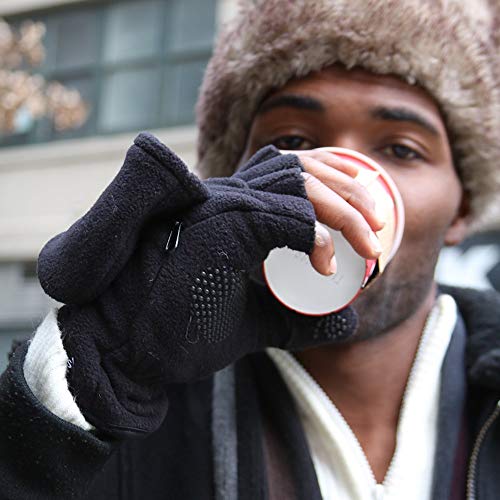 Sprigs Multi Mitt Fingerless Gloves With Adjustable Top & Cell Phone Pocket - color: Cobalt