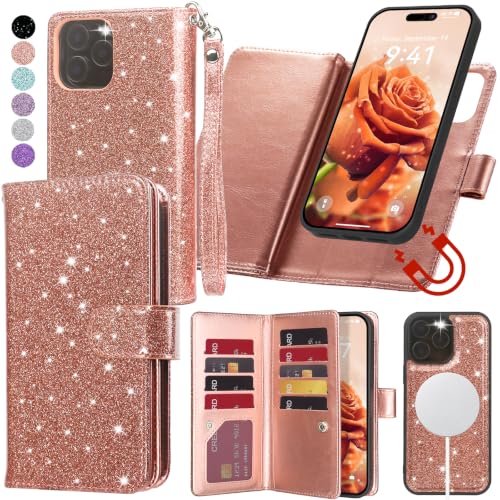 Varikke Wallet Case for iPhone 13 Pro Max Compatible with Magsafe, Rosegold - color: (Compatible with MagSafe) Rose Gold, size: iPhone 13 Pro Max 6.7"