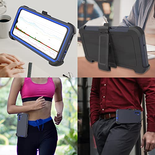 Compatible with Samsung Galaxy A13 5G Case(NOT for A13 4G), with Belt Clip Holster Heavy Duty Rugged Shockproof Full Body Protection Kickstand Phone case for Samsung Galaxy A13 5G (Blue) - color: Blue