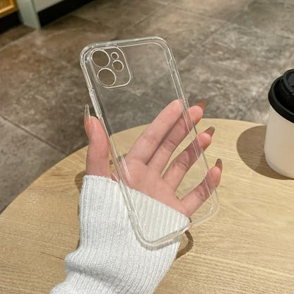 Clear Case for iPhone 12 Case.Soft Phone Cover Slim Light Full Protection Shockproof (Clear, for iPhone 12) - size: For iPhone 12