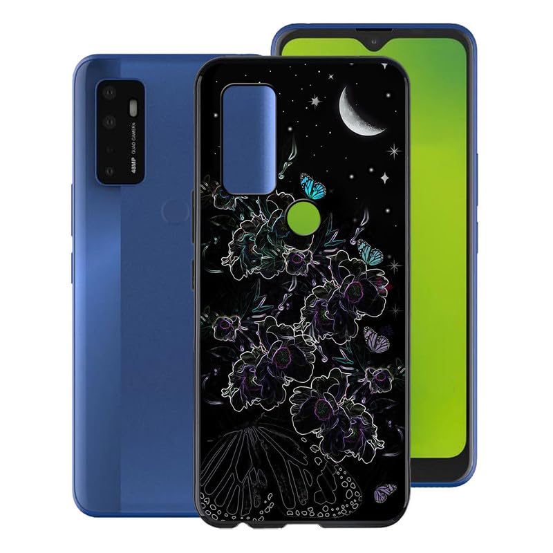 for Cricket Dream 5G Case, Black Shockproof Bumper Sleeves, 360° Drop Protection Shell Full Body Ultra-Thin Soft Silicone Cover for Cricket Dream 5G (6.82") - XT29