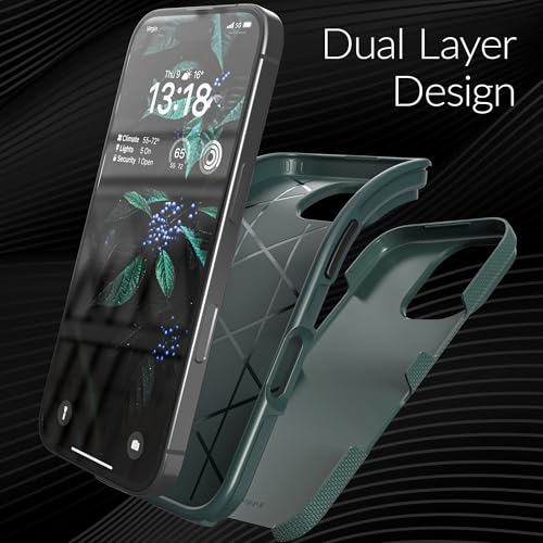 Crave Dual Guard Compatible with iPhone 16 Case, Compatible with MagSafe Shockproof Protection Dual Layer Case for Apple iPhone 16 (6.1") - Green - color: Green