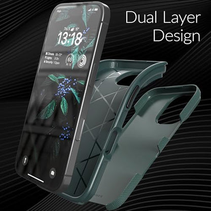 Crave Dual Guard Compatible with iPhone 16 Case, Compatible with MagSafe Shockproof Protection Dual Layer Case for Apple iPhone 16 (6.1") - Green - color: Green