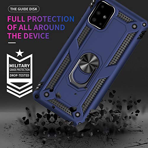 Samsung A71 5G Case, A71 5G Phone Case with Screen Protector, Military Grade Protective Cases with Ring for Samsung Galaxy A71 5G (Blue) - color: Samsung Galaxy A71 5G Case Blue