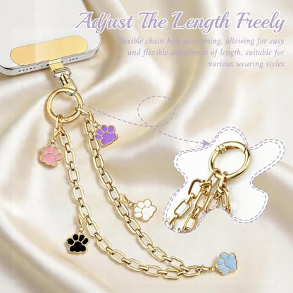 Phone Wrist Strap Phone Charm Strap Phone Chain Wristlet Removable Hanging Ornaments Tether Tab Adjustable length - color: Cat Paw