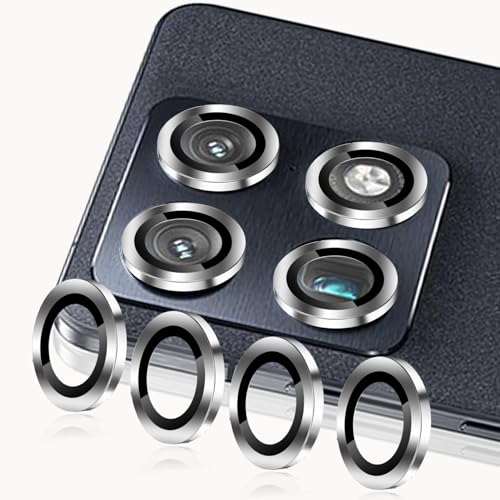 Zeking (2 Set) Camera Lens Protector Compatible with Motorola Signature 5G, Scratch-Resistant HD Clarity Ultra-Thin 9H Tempered Glass with Aluminum Edging, Individual Metal Lens Cover (Silver) - color: Silver