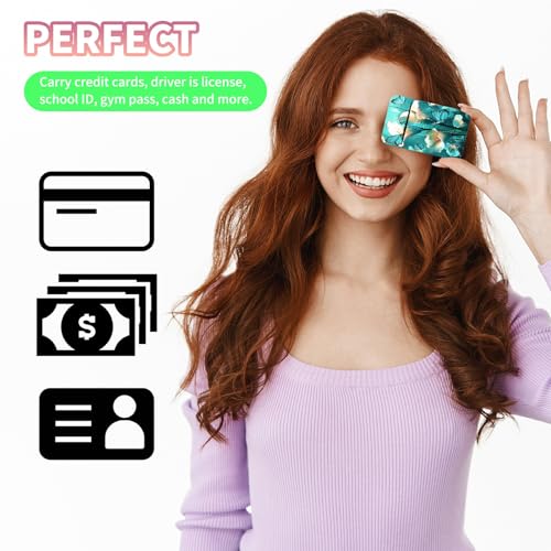 Phone Credit Card Holder Stick on, Cell Phone Pocket Self Adhesive Stretchy Stick on Wallet ID Credit Card Case Pouch Sleeve with Flap for All Smartphones, Blue Lily - color: Blue Lily