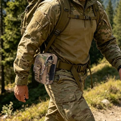 TSPRO MOLLE Phone Pouch, Tactical Smartphone Holder Belt Carry Outdoor - color: Multicam