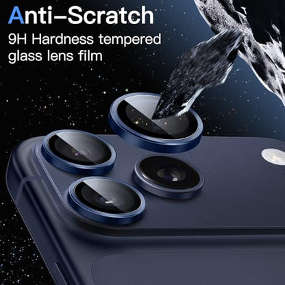 JETech Camera Lens Protector for iPhone 17 Pro/17 Pro Max, Deep Blue, 1 Set - color: Deep Blue