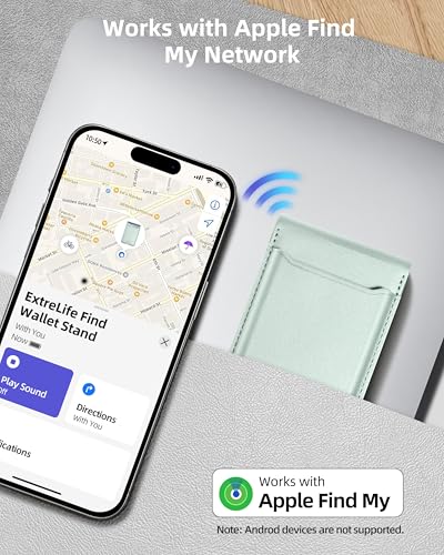 ExtreLife for Magsafe Wallet, Works with Apple Find My, 6 Cards Holder - color: Tender Leaf Green