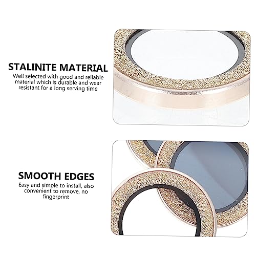 3Pcs Phone Lens Covers for Camera Lens Films Scratch Protection High Class Stalinite Material Delicate Design Dust Prevention Photo