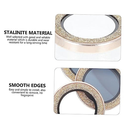 3Pcs Phone Lens Covers for Camera Lens Films Scratch Protection High Class Stalinite Material Delicate Design Dust Prevention Photo