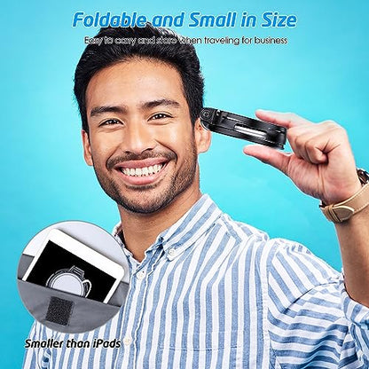 Magsafe Charger Stand, with Built-in Cord Organizer, MagSafe Phone Stand, Convenient Charging Solution with 3M Wall Base Holder, Foldable and Compact and Portable Design for Desk, Travel, Work