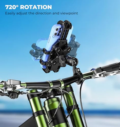 VAZESWIN Motorcycle Phone Mount Holder with Vibration Dampener