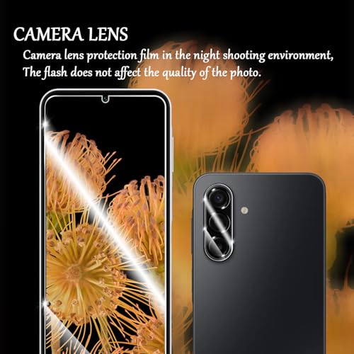 Galaxy A17 HD Clear Tempered Glass Screen Protector + Camera Lens Protectors, [2+2 Pack] [3D Glass] [Anti-Glare] [Bubble-Free] Screen Protector Glass For Samsung Galaxy A17 - size: Galaxy A17