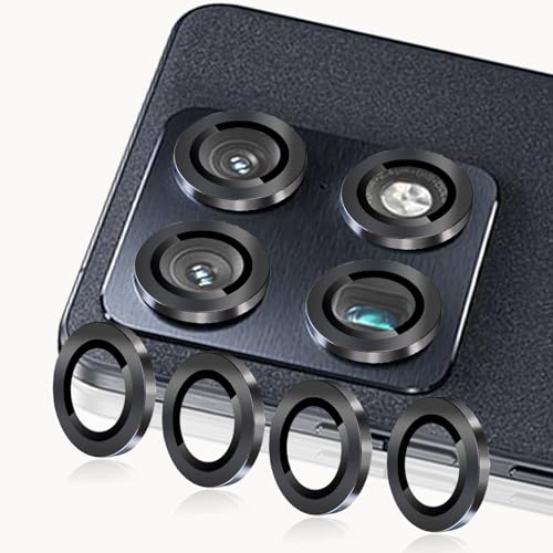 Zeking (2 Set) Camera Lens Protector Compatible with Motorola Signature 5G, Scratch-Resistant HD Clarity Ultra-Thin 9H Tempered Glass with Aluminum Edging, Individual Metal Lens Cover (Black) - color: Black