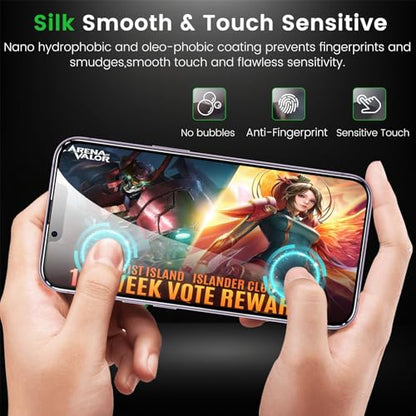 Romkasi 3 Pack Privacy Screen Protector for iPhone 14 Plus 6.7 Inch with 3 Pack Camera Lens Protector, Anti Spy Tempered Glass Film, Anti-Scratch, Touch Sensitive, Case Friendly - color: iPhone 14 Plus