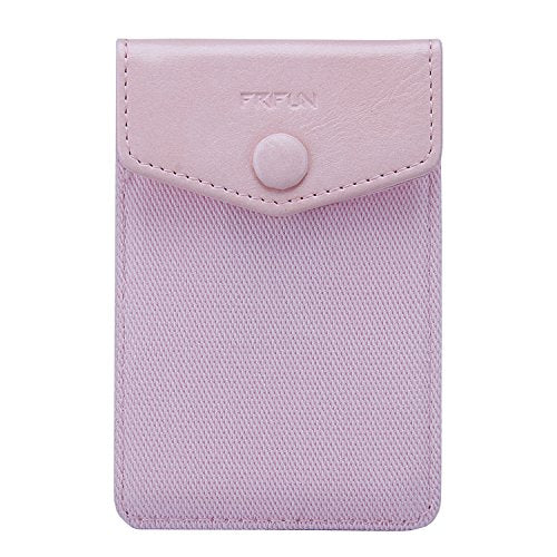 Ultra-Slim Self Adhesive Credit Card Leather Wallet - color: Pink