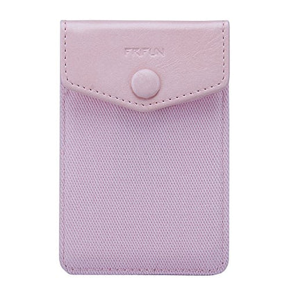 Ultra-Slim Self Adhesive Credit Card Leather Wallet - color: Pink