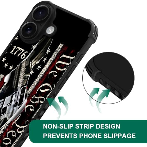 DJSOK Case for iPhone 17,Compatible with MagSafe,Anti-Scratch Shockproof Case,Classic American Flag 1776 We The People - color: Classic American Flag 1776 We The People, size: IPhone 17
