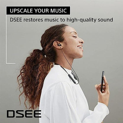 Sony WI-C100 Wireless in-Ear Bluetooth Headphones with Built-in Mic, White - color: White, size: One Size
