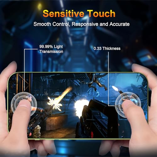 QsmQam 3 Pack Screen Protector for iPhone 17 6.3 Inch + 1 Pack Individual Camera Lens Protector, Ultra HD Tempered Glass, Military Grade Shatterproof, Case Friendly [with Installation Frame] - size: iPhone 17