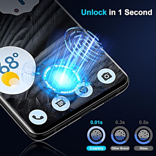 3 Pack Screen Protector for Google Pixel 7 Pro [Not Glass], Support Fingerprint Flexible TPU Film, Touch Sensitive, Anti-Scratch, Full Coverage