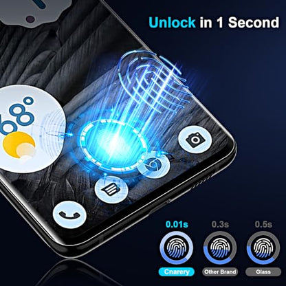 3 Pack Screen Protector for Google Pixel 7 Pro [Not Glass], Support Fingerprint Flexible TPU Film, Touch Sensitive, Anti-Scratch, Full Coverage