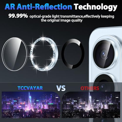 for Samsung Galaxy S26 Ultra Camera Lens Protector,Blue Glitter - color: Blue Glitter