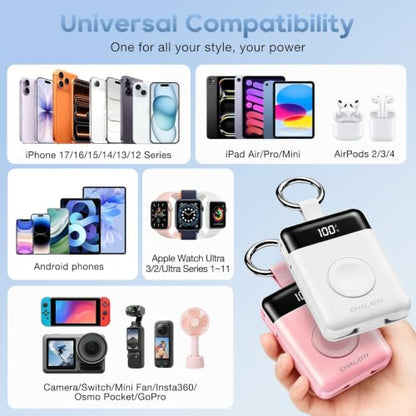 10000mAh Portable Charger,22.5W Power Bank& iWatch Charger,White - color: White, size: 10000mAh