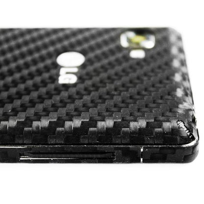 Armorsuit MilitaryShield Black Carbon Fiber Skin Wrap Film + HD Clear Screen Protector for LG Optimus 4X HD - Anti-Bubble Film