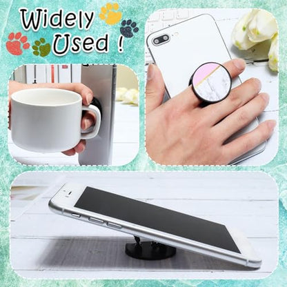 Honoson 9 Pcs Cell Phone Grip Holder Collapsible Holder, Marble - color: Marble