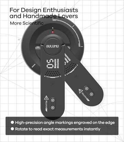 Aulumu G05 Air for MagSafe Grip Stand | Rotation Angle Adjustment | Aluminium Alloy Ultra Light & Ultra Thin | with Box Opener - Black - color: Black