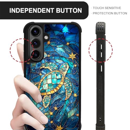 for Samsung Galaxy S26Plus Case,Soft Silicone Shockproof Bumper Camera Protection Phone Case-Glass Star Turtle - color: Glass Star Turtle, size: Samsung Galaxy S26Plus
