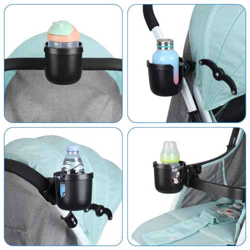 Accmor Stroller Cup Holder, Drinks Holder Bike Walker Wheelchair - color: All Black-Carbon Textured