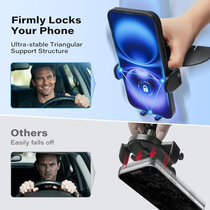 1Zero CD Phone Holder for Car, Easy One-Button Release CD Slot Phone Mount - style: Universal Clamp