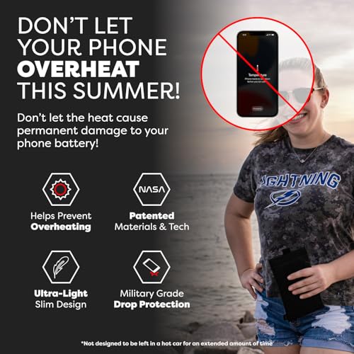 PHOOZY Apollo II Thermal Phone Case with NASA-Derived Technology - Extends Battery Life 4X in Hot or Cold Weather - Military Grade 8-Foot Drop Protection Insulated Pouch - Medium Black - color: Apollo II Blackout, size: MEDIUM