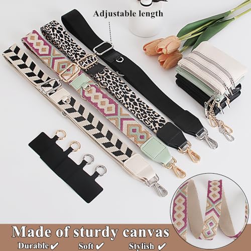 Phone Strap With Zippered Pouch, Universal Lanyard Crossbody Wrist Strap With Wallet, Adjustable - color: Purple