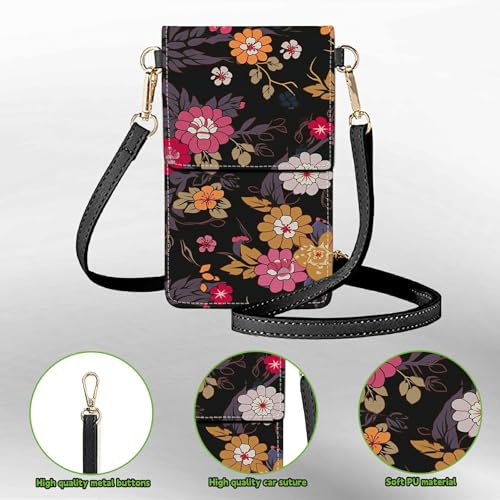 Small Crossbody Bags with Adjustable Shoulder Strap - color: Beautiful Flower