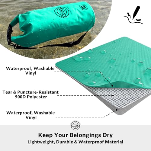STOVER 5/10/25/30/40L Waterproof Dry Bag, Medium Lightweight Roll Top Dry Bag Backpack w/Waterproof Phone Case, Kayaking, Travel, Hiking, Fishing, Tubing, Camping, the Beach, Men/Women (Teal) - color: 5/10l Teal, size: 10L