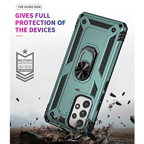 for Samsung A53 5G Case, Galaxy A53 5G Case with HD Screen Protector, [Military Grade 16ft. Drop Tested] Ring Shockproof Protective Phone Case for Samsung Galaxy A53 5G,Dark Green - color: Samsung Galaxy A53 5G Case Dark Green
