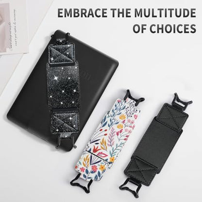MoKo 2 Pack Hand Strap for 6-8" Kindle eReaders Tablets, Black+Shiny Black - color: Black+Shiny Black