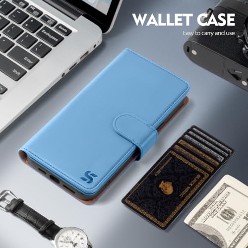Shieldtop Compatible with Samsung Galaxy S23+ Plus Wallet Case with Card Holder,Women Men RFID Blocking PU Leather Flip TPU Protective Cover Credit Card Slots,Phone Case for S23 Plus,Light Blue - color: Light Blue, size: Galaxy S23 Plus - 6.6"